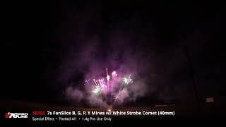 SE302 7s FanSlice B, G, P, Y Mines w  White Strobe Comet 40mm 2024
