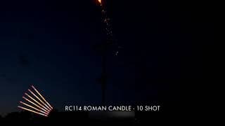 RC114 Roman Candle - 10 Shot