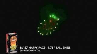 RL157 Happy Face - 1.75" ball shell